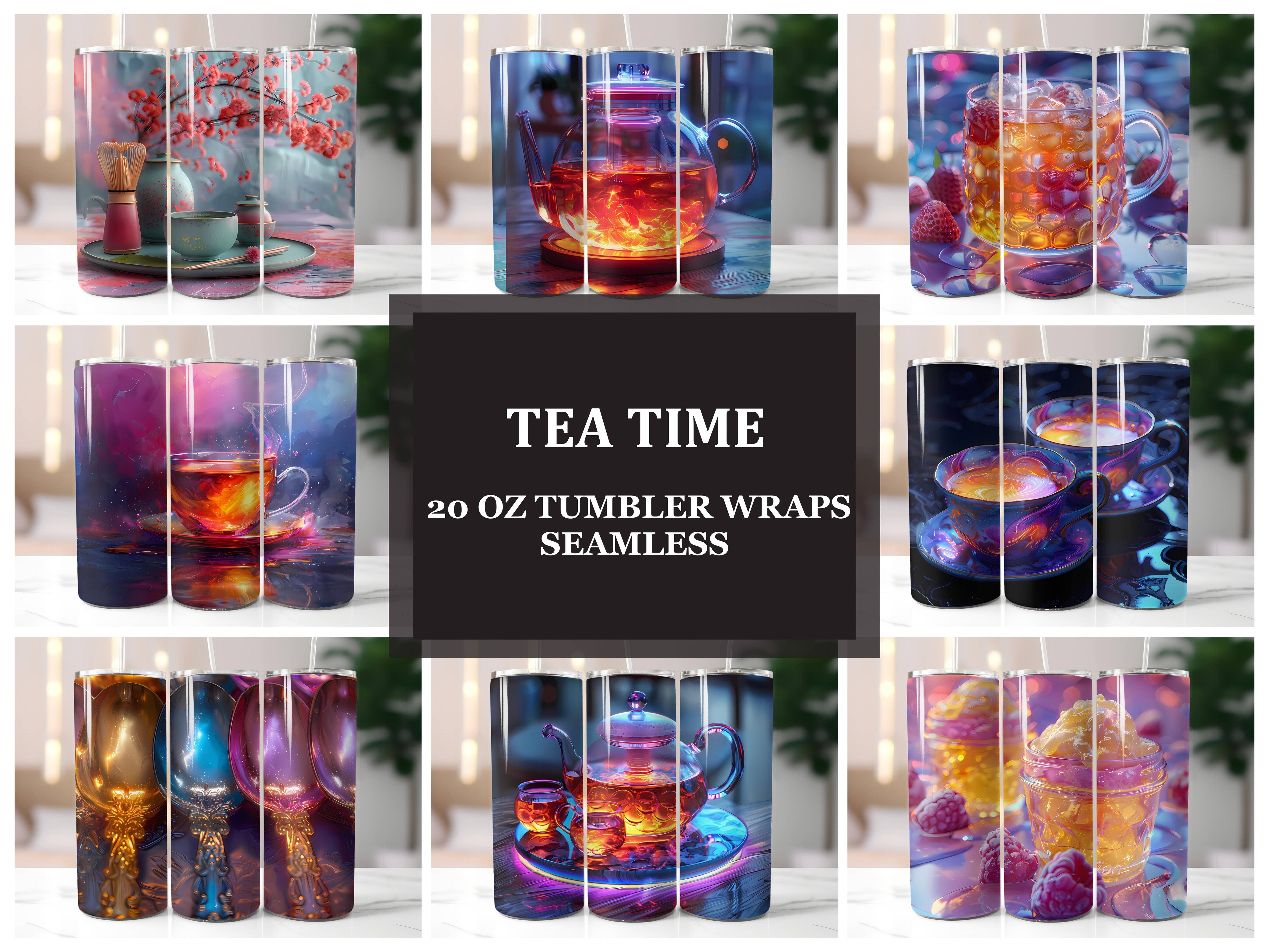 Tea Time 3 Tumbler Wrap - CraftNest - Digital Crafting and Art