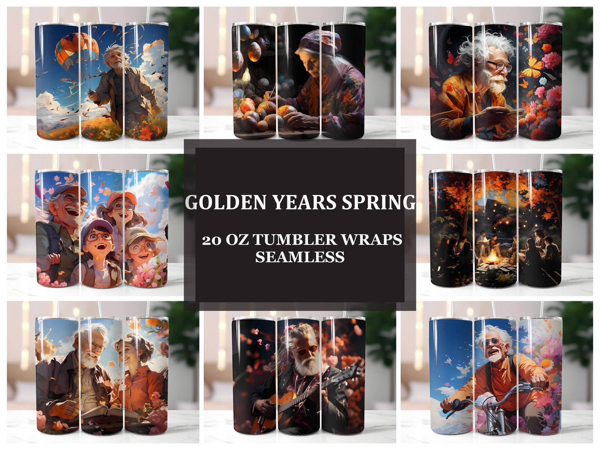 Golden Years Spring 7 Tumbler Wrap - CraftNest