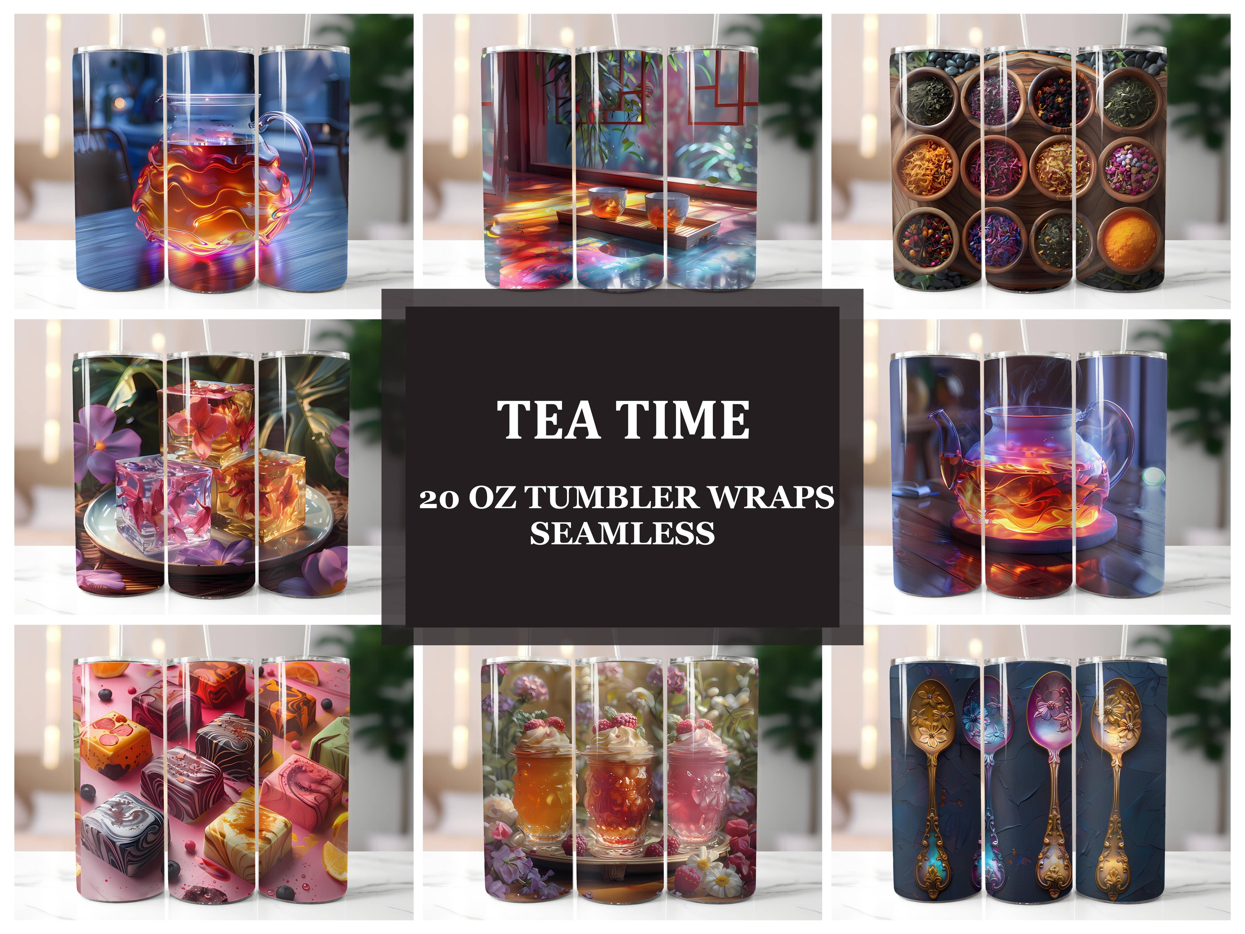 Tea Time 2 Tumbler Wrap - CraftNest - Digital Crafting and Art