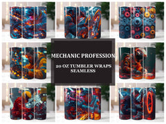 Mechanic Profession 1 Tumbler Wrap - CraftNest - Digital Crafting and Art