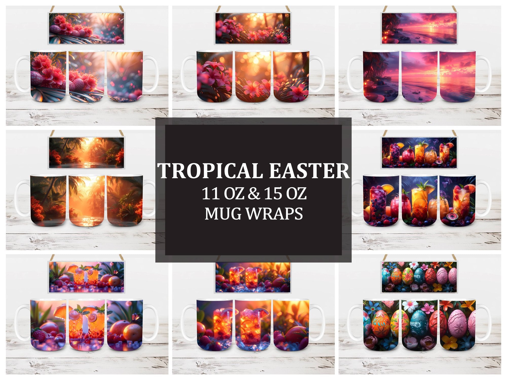 Tropical Easter 2 Mug Wrap - CraftNest