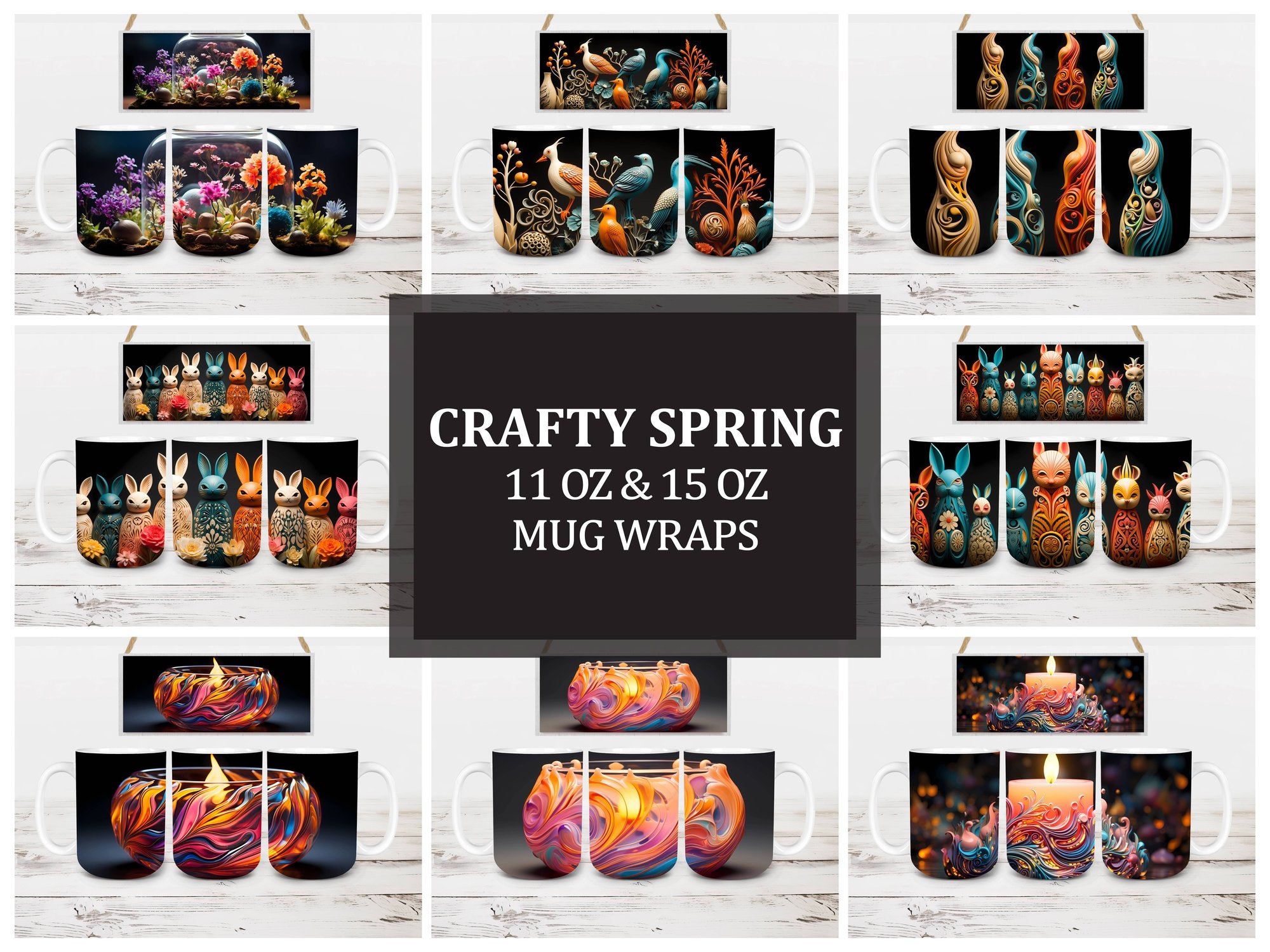Crafty Spring 2 Mug Wrap - CraftNest