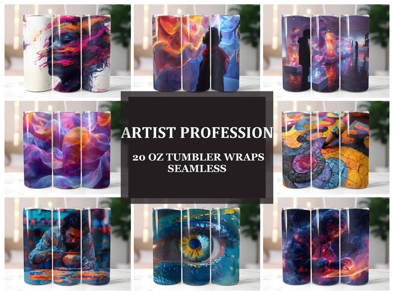 Artist Profession 1 Tumbler Wrap - CraftNest - Digital Crafting and Art