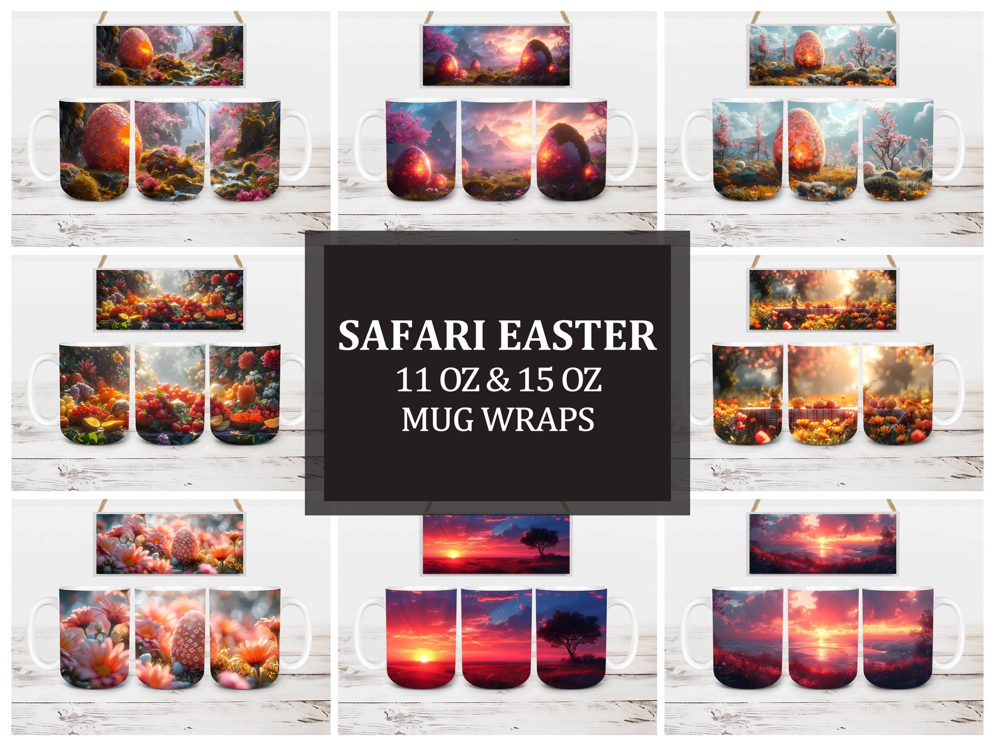 Safari Easter 3 Mug Wrap - CraftNest