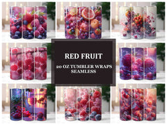 Red Fruit 9 Tumbler Wrap - CraftNest - Digital Crafting and Art