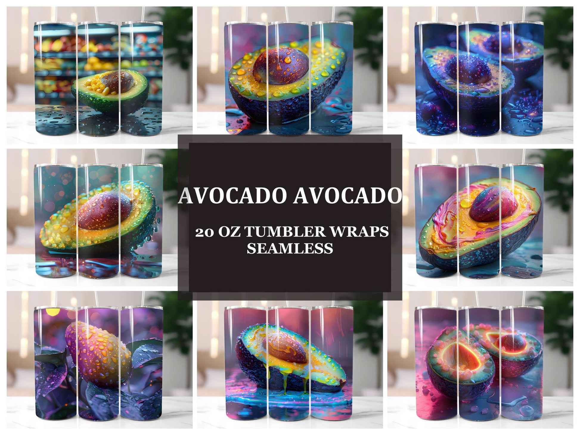 Avocado 1 Tumbler Wrap - CraftNest - Digital Crafting and Art