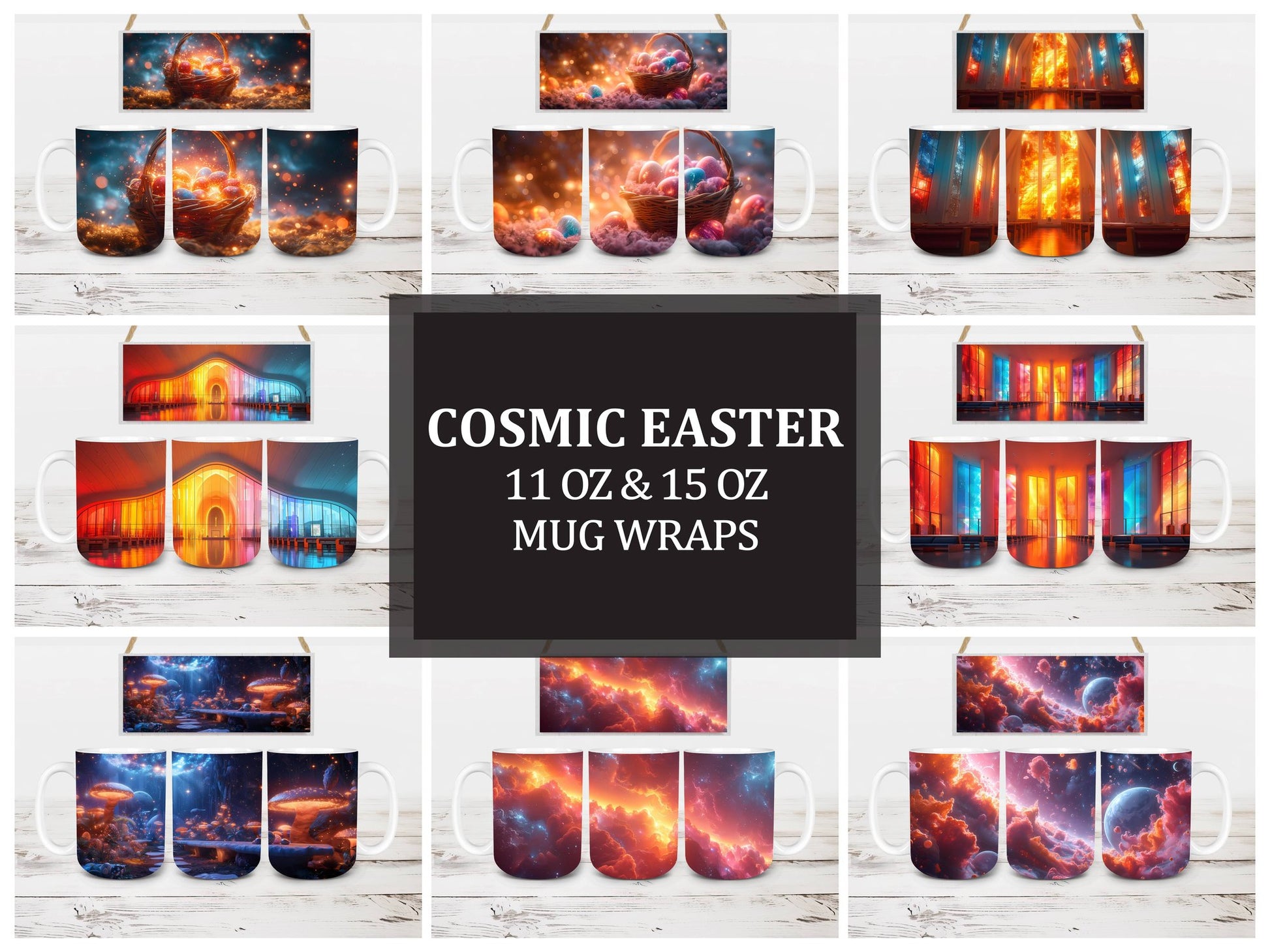 Cosmic Easter 1 Mug Wrap - CraftNest
