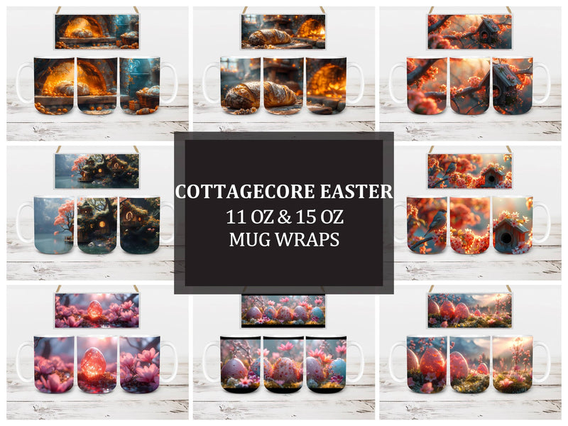 Cottagecore Easter 1 Mug Wrap - CraftNest