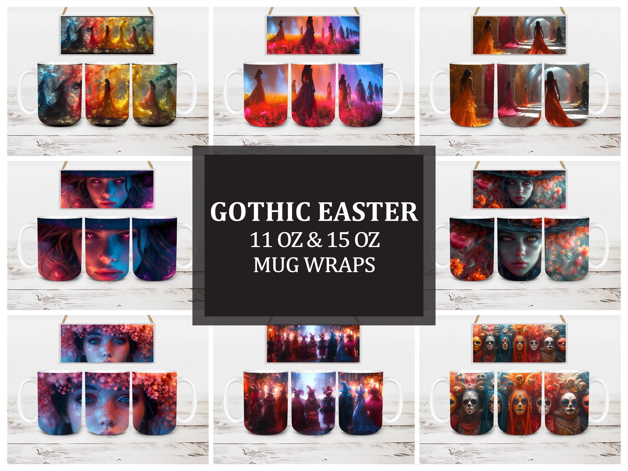 Gothic Easter 3 Mug Wrap - CraftNest