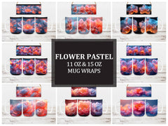 Flower Pastel 6 Mug Wrap - CraftNest