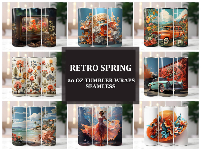 Retro Spring 1 Tumbler Wrap - CraftNest