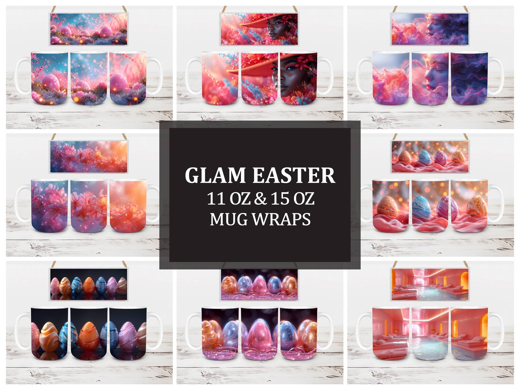 Glam Easter 5 Mug Wrap - CraftNest