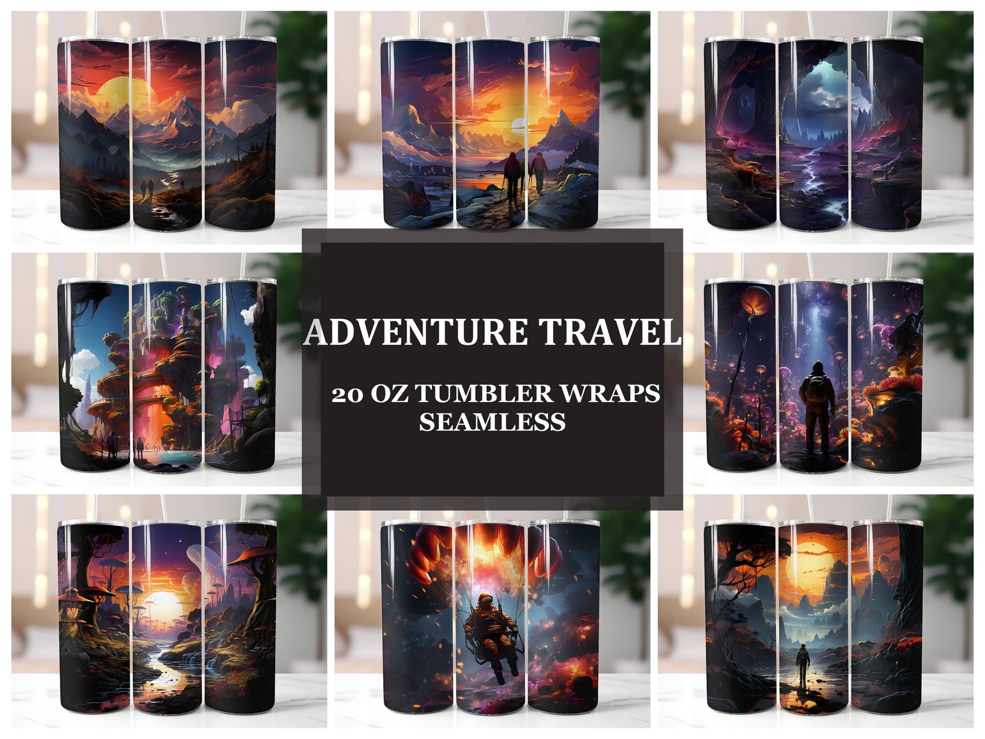 Adventure Travel 1 Tumbler Wrap - CraftNest