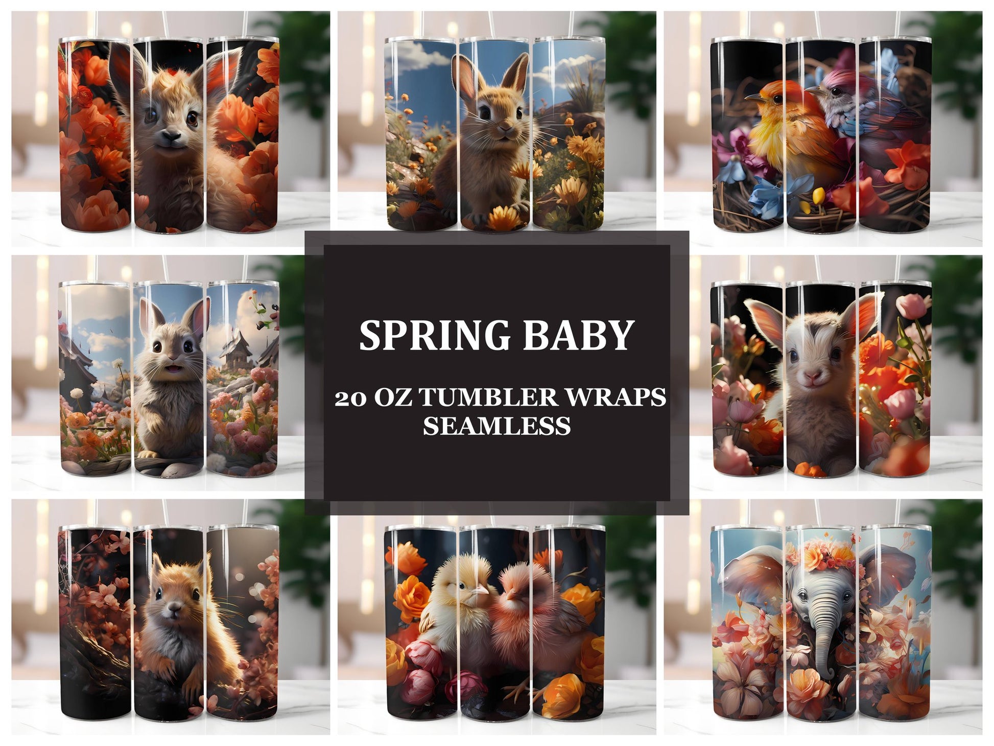 Spring Baby 2 Tumbler Wrap - CraftNest