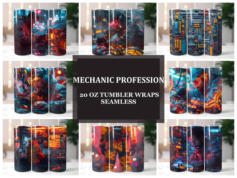 Mechanic Profession 6 Tumbler Wrap - CraftNest - Digital Crafting and Art