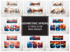 Geometric Spring 6 Mug Wrap - CraftNest