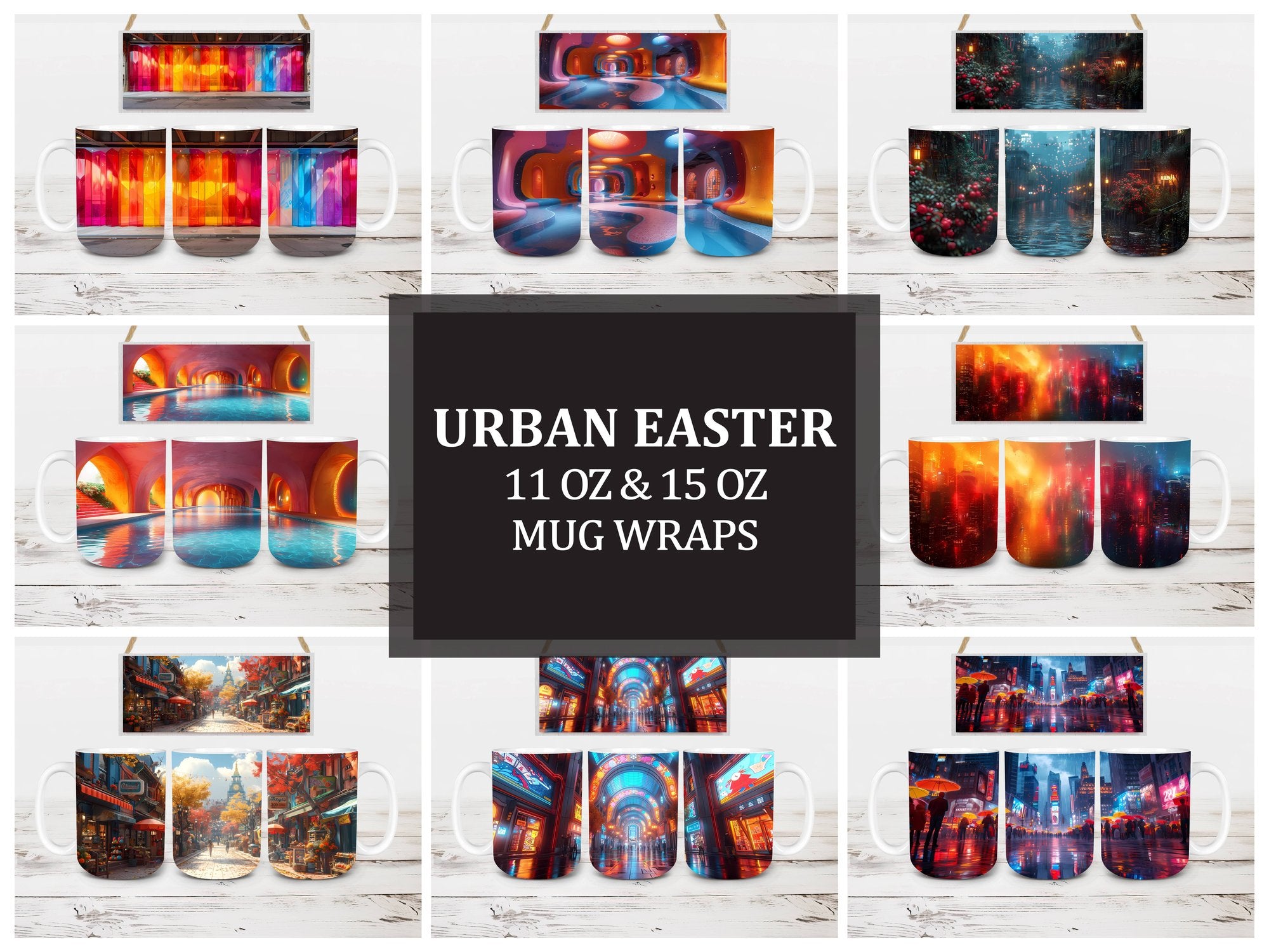 Urban Easter 4 Mug Wrap - CraftNest
