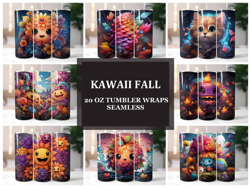 Kawaii Fall 2 Tumbler Wrap - CraftNest