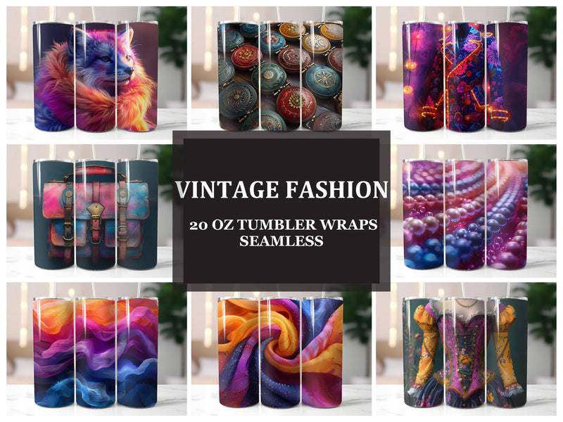 Vintage Fashion 1 Tumbler Wrap - CraftNest - Digital Crafting and Art