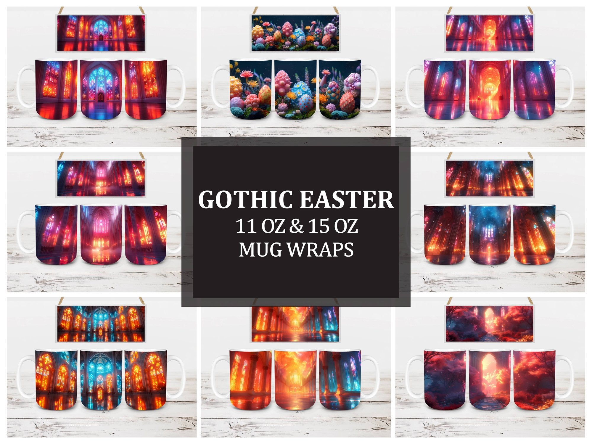Gothic Easter 4 Mug Wrap - CraftNest