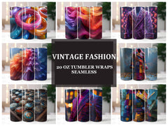 Vintage Fashion 5 Tumbler Wrap - CraftNest - Digital Crafting and Art