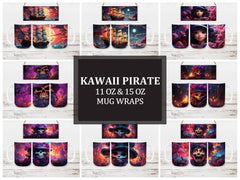 Kawaii Pirate 1 Mug Wrap - CraftNest