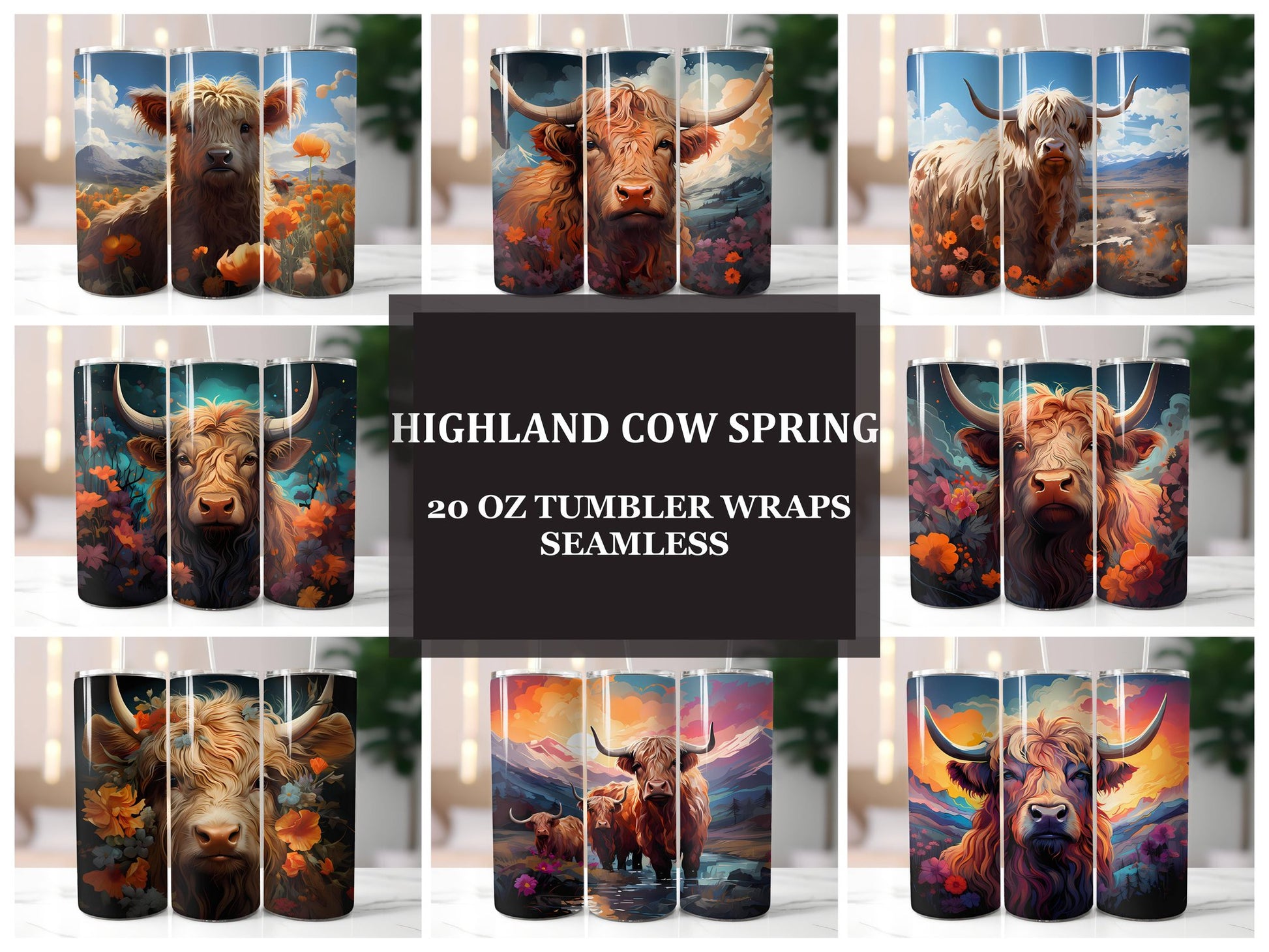 Highland Cow 1 Tumbler Wrap - CraftNest