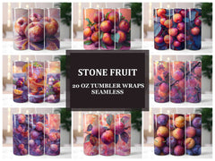 Stone Fruit 3 Tumbler Wrap - CraftNest - Digital Crafting and Art