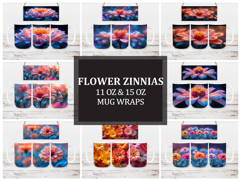 Flower Zinnias 3 Mug Wrap - CraftNest