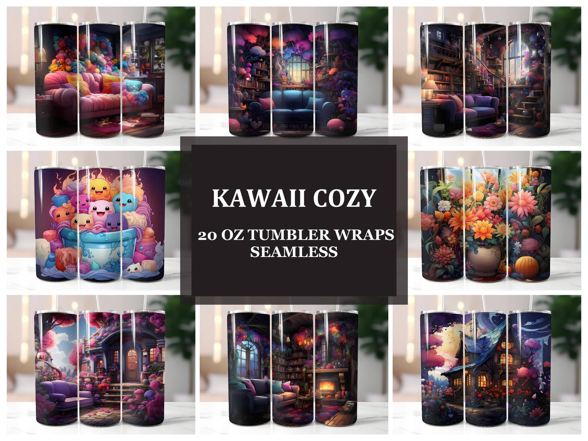 Kawaii Cozy 1 Tumbler Wrap - CraftNest