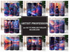 Artist Profession 2 Tumbler Wrap - CraftNest - Digital Crafting and Art