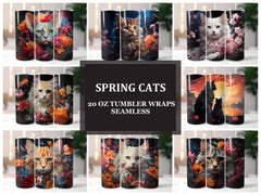 Spring Cats 5 Tumbler Wrap - CraftNest