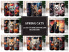 Spring Cats 5 Tumbler Wrap