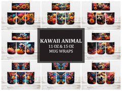 Kawaii Animal 1 Mug Wrap - CraftNest