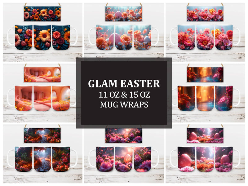 Glam Easter 6 Mug Wrap - CraftNest