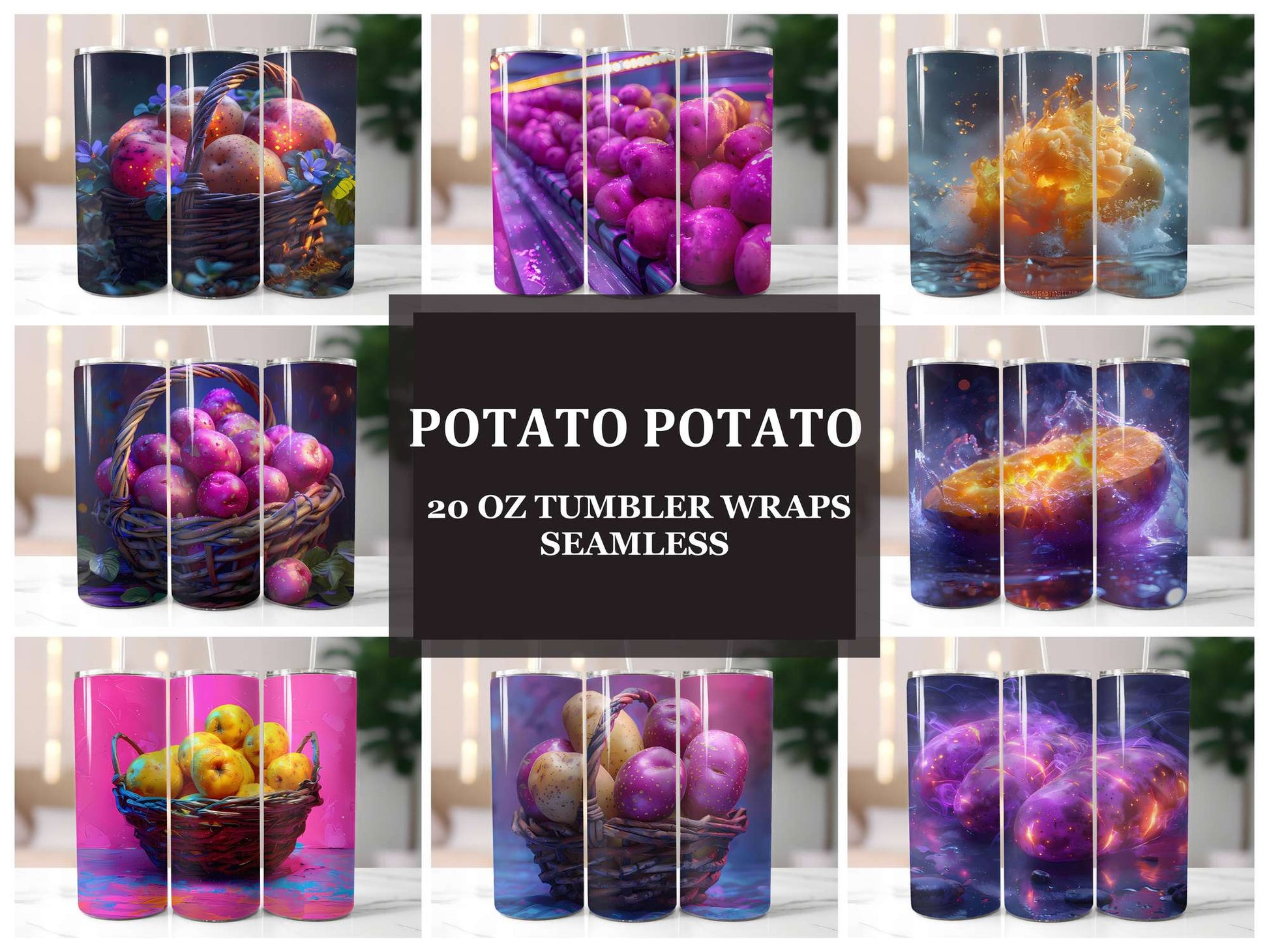 Potato 3 Tumbler Wrap - CraftNest - Digital Crafting and Art