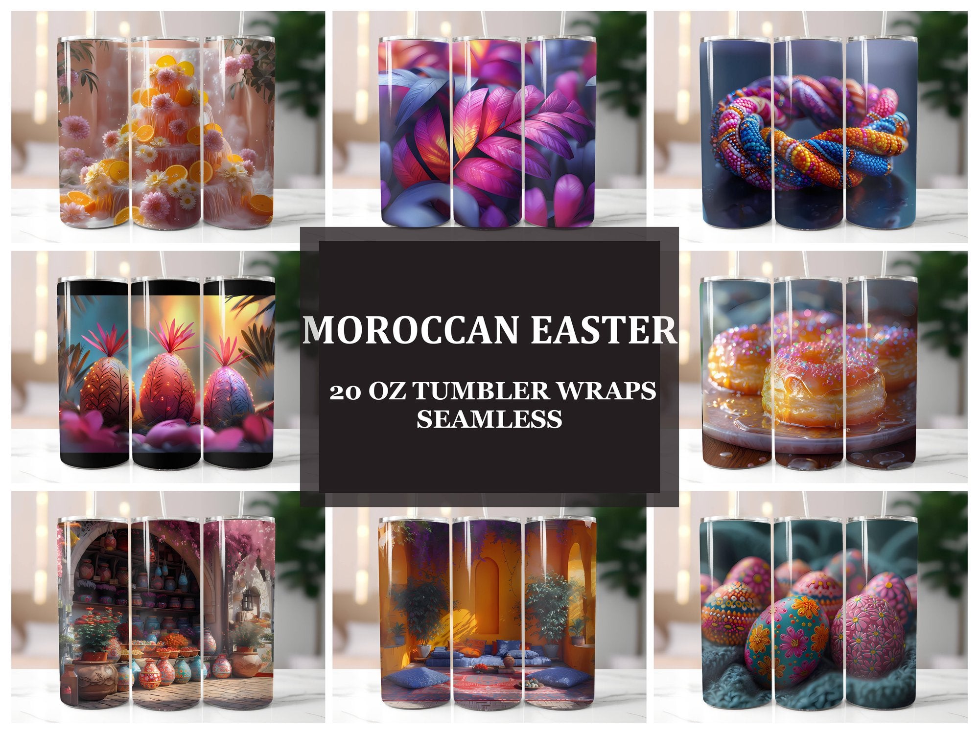 Moroccan Easter 4 Tumbler Wrap - CraftNest