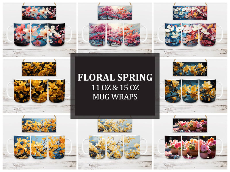 Floral Spring 3 Mug Wrap - CraftNest