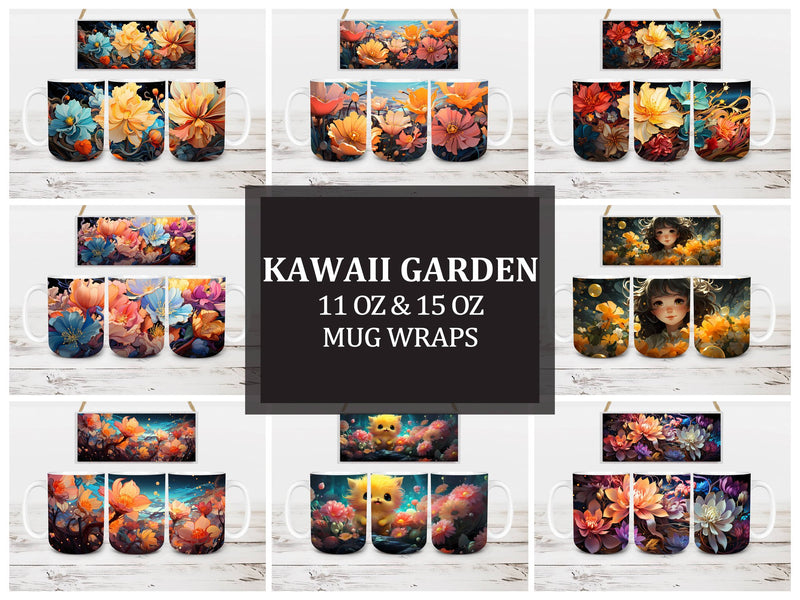 Kawaii Garden 1 Mug Wrap - CraftNest