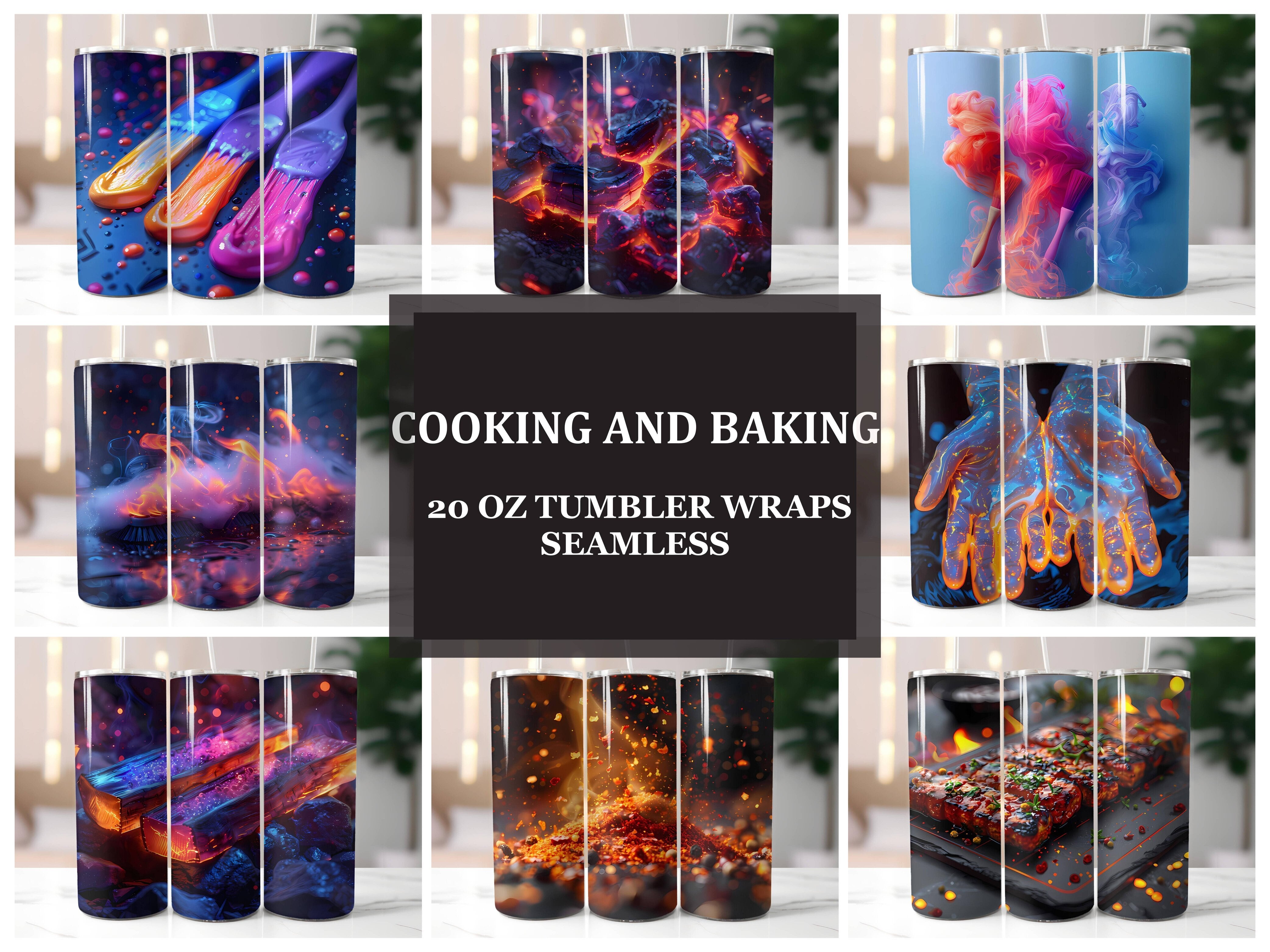 Cooking and Baking 3 Tumbler Wrap - CraftNest - Digital Crafting and Art