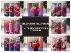 Strawberry 4 Tumbler Wrap - CraftNest - Digital Crafting and Art