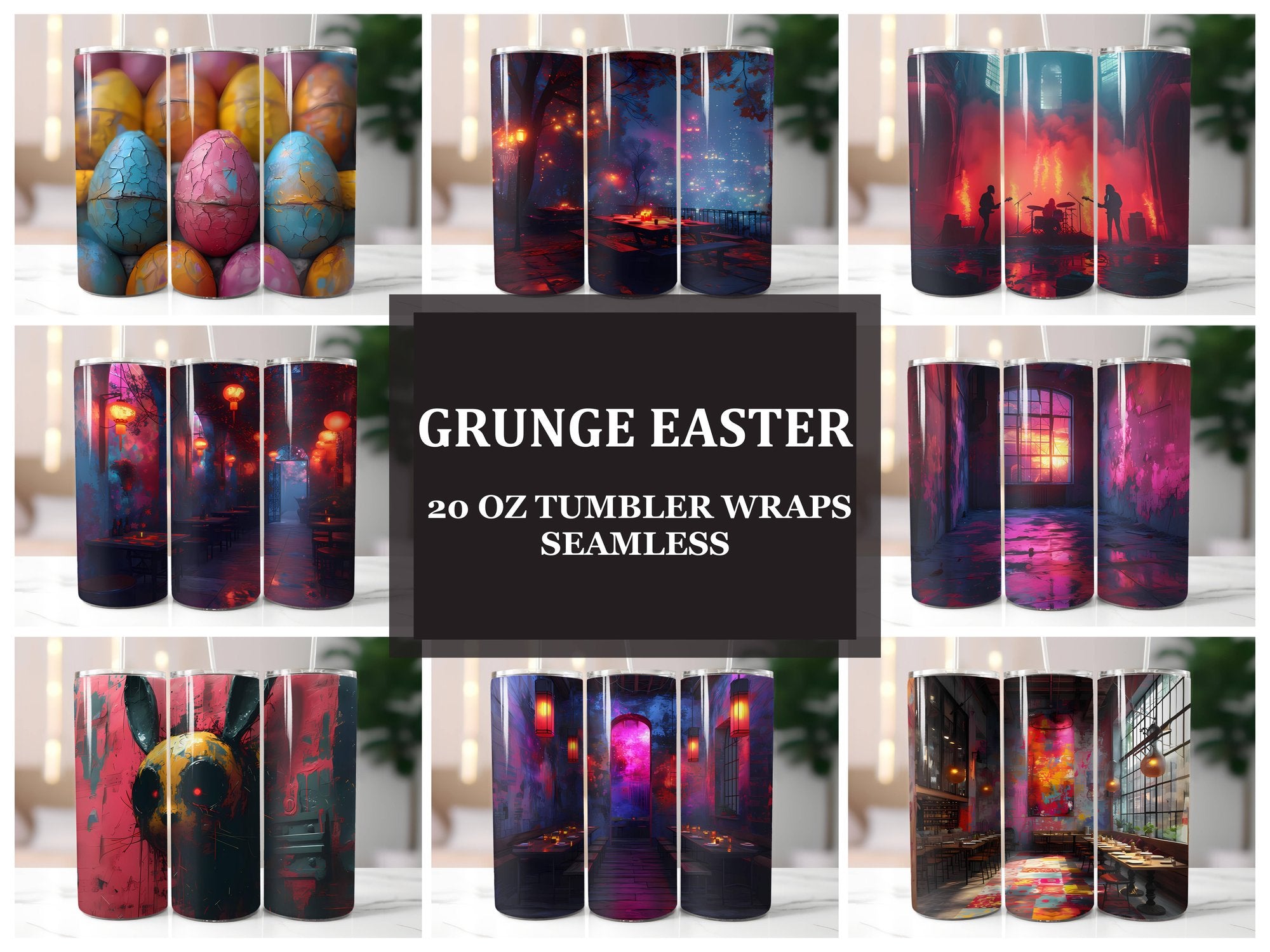 Grunge Easter 5 Tumbler Wrap - CraftNest