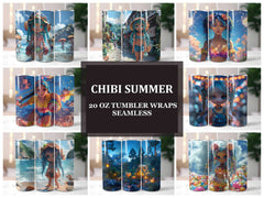 Chibi Summer 1 Tumbler Wrap - CraftNest - Digital Crafting and Art