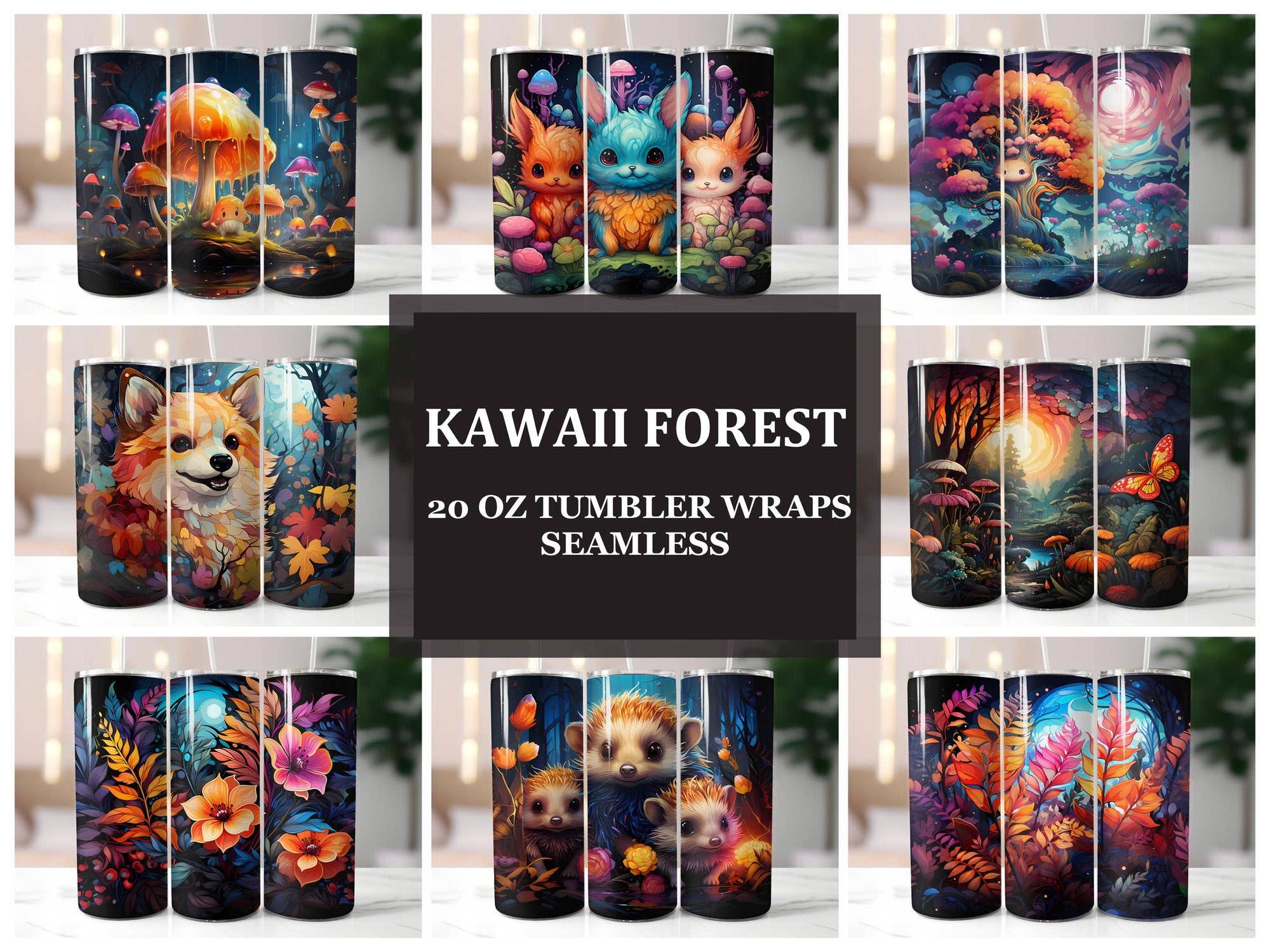 Kawaii Forest 1 Tumbler Wrap - CraftNest