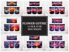 Flower Gothic 8 Mug Wrap - CraftNest