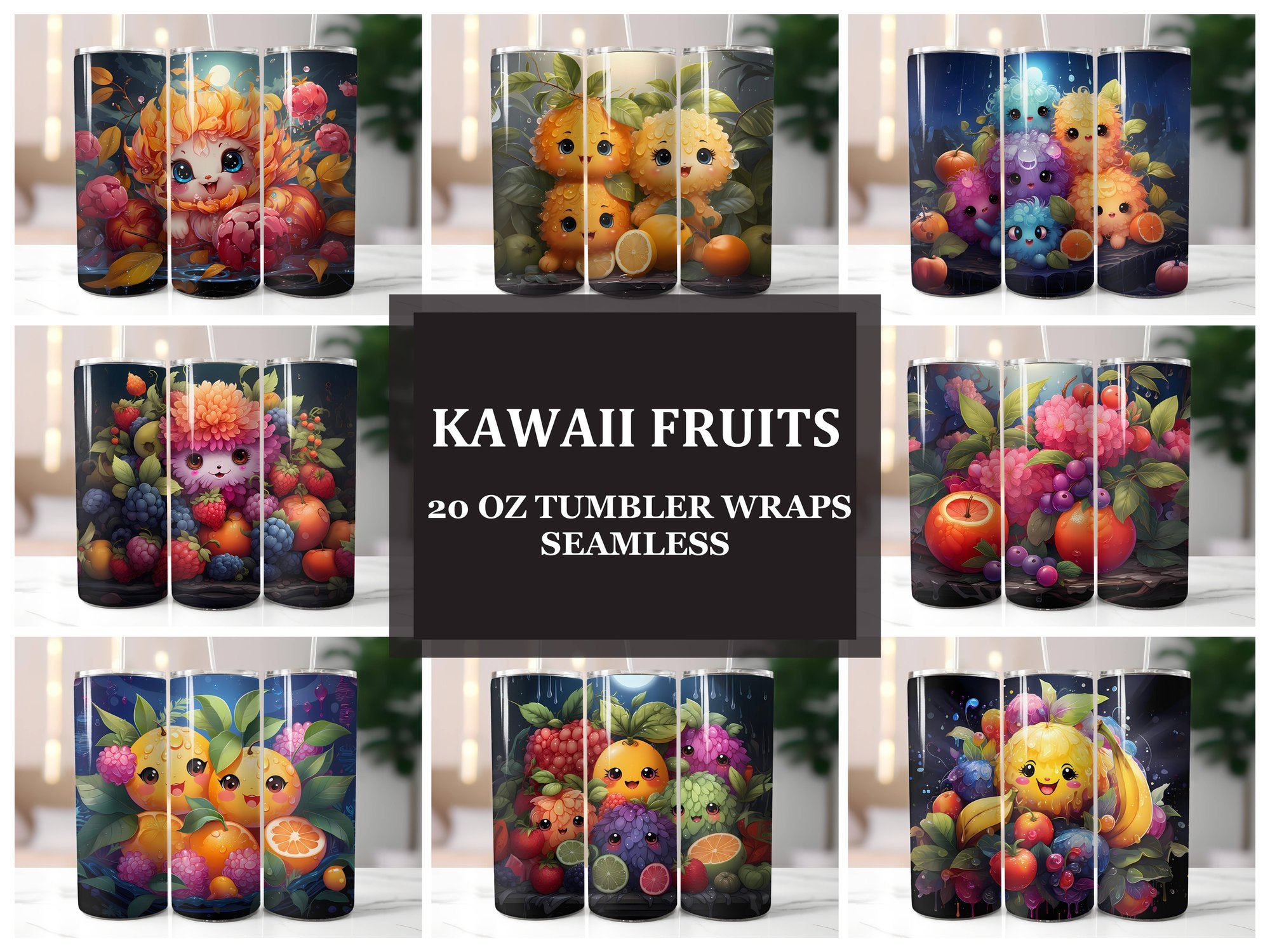 Kawaii Fruits 1 Tumbler Wrap - CraftNest