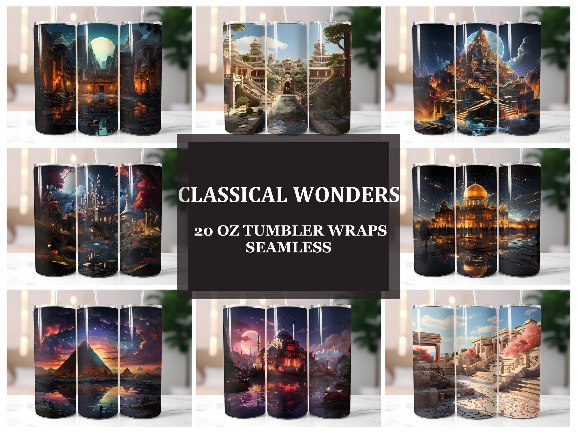 Classical Wonders 3 Tumbler Wrap - CraftNest