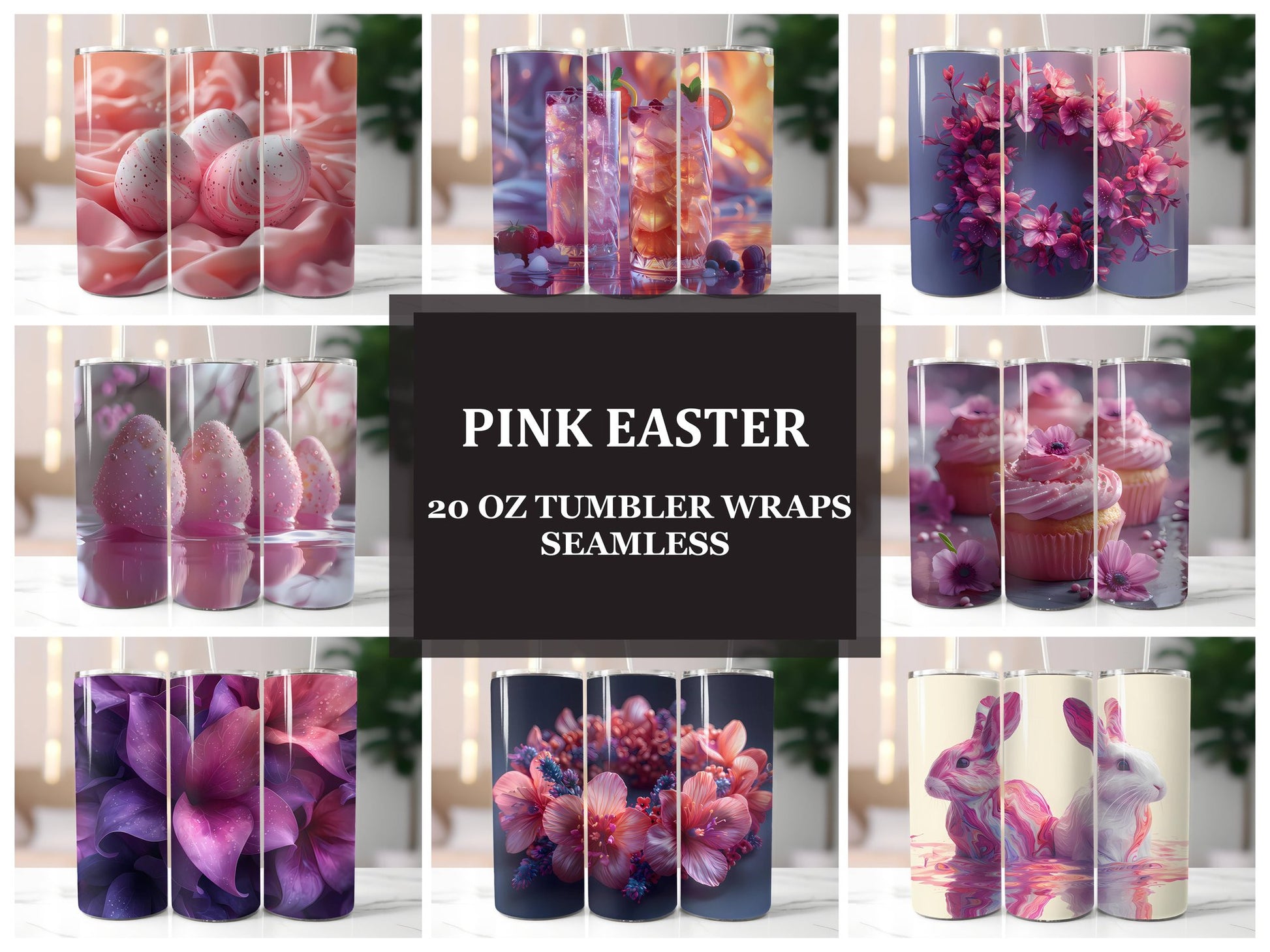 Pink Easter 2 Tumbler Wrap - CraftNest