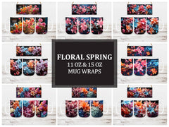 Floral Spring 4 Mug Wrap - CraftNest