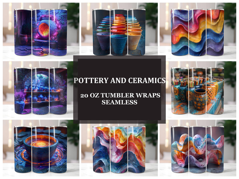 Pottery and Ceramics 4 Tumbler Wrap - CraftNest - Digital Crafting and Art